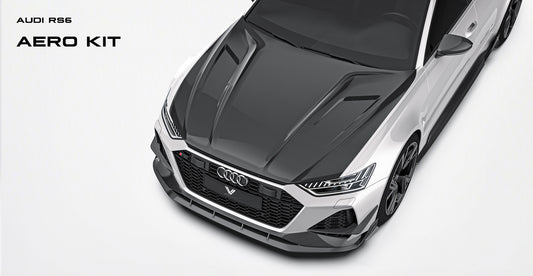 Audi RS6 & RS7 C8 2020-ON with Aftermarket Parts - Front Canards Carbon Fiber from Ventus Veloce