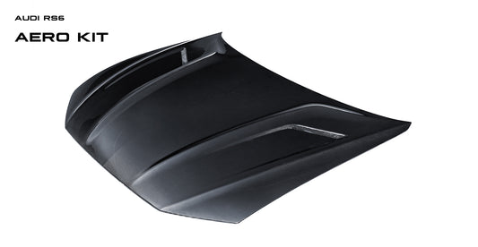 Audi RS6 C8 2020-ON with Aftermarket Parts - Hood Double-sided Carbon Fiber from Ventus Veloce