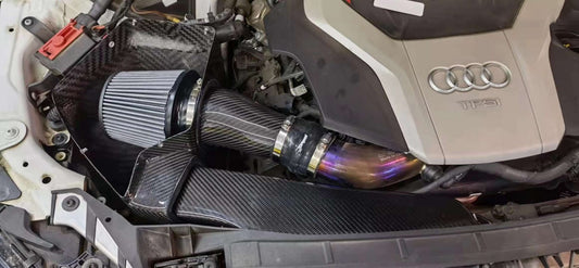 Audi S4 S5 RS4 RS5 B9 B9.5 2018-ON with Aftermarket Parts - Air Intake Systems Pre-preg Carbon Fiber from Ventus Veloce