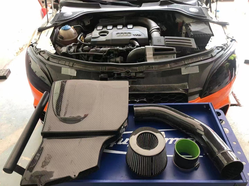 Audi TT TTS MK2 2007 2008 2009 2010 2011 2012 2013 2014 2015 (EA888) with Aftermarket Parts - Air Intake Systems Pre-preg Carbon Fiber from Ventus Veloce