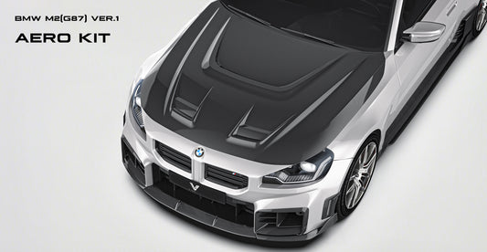 BMW M2CS M2 G87 2023-ON with Aftermarket Parts - Front Bumper Upper Valence Dry Pre-preg Carbon Fiber from Ventus Veloce
