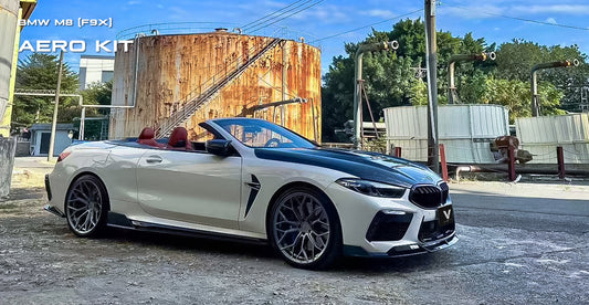 BMW M8 M8C F91 F92 F93 2019-ON with Aftermarket Parts - PT Side Skirts Pre-preg Carbon Fiber from Ventus Veloce