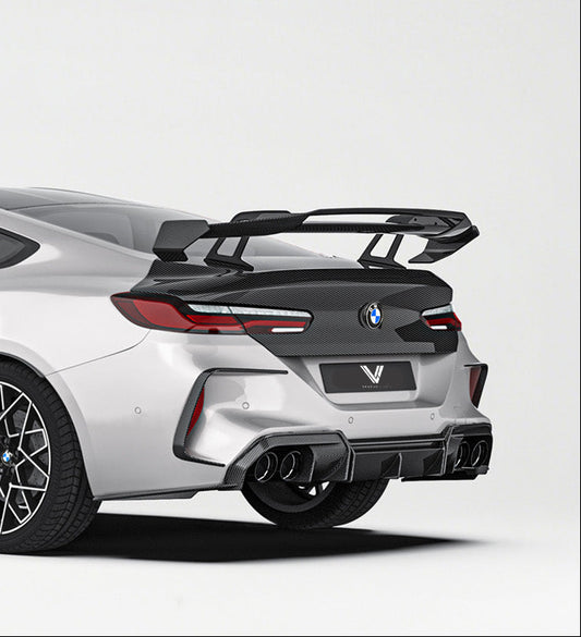 BMW M8 M8C F91 F92 F93 2019-ON with Aftermarket Parts - PT Rear Diffuser Pre-preg Carbon Fiber from Ventus Veloce