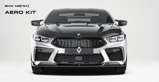BMW M8 M8C F91 F92 F93 2019-ON with Aftermarket Parts - PT Front Lip & Bumper Trim Pre-preg Carbon Fiber from Ventus Veloce