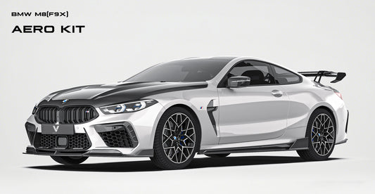 BMW M8 M8C F91 F92 F93 2019-ON with Aftermarket Parts - PT Front Fenders Trim Pre-preg Carbon Fiber from Ventus Veloce