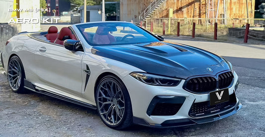 BMW M8 M8C F91 F92 F93 2019-ON with Aftermarket Parts - PT Side Skirts Pre-preg Carbon Fiber from Ventus Veloce