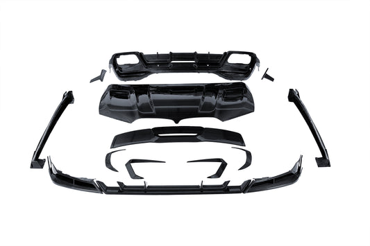 BMW X6 M60I xDrive40i G06 (Fits Pre-LCI & LCI) 2020-ON with Aftermarket Parts - PT Rear Diffuser Pre-preg Carbon Fiber from Ventus Veloce