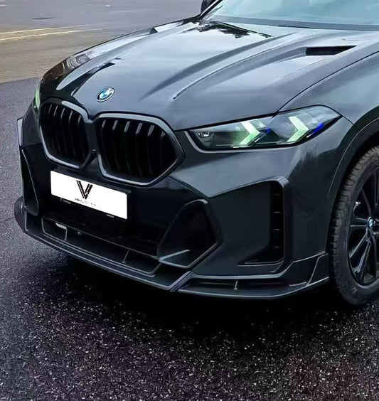 BMW X6 M60I xDrive40i G06 LCI 2024-ON with Aftermarket Parts - PT Front Bumper Upper Valences Pre-preg Carbon Fiber from Ventus Veloce