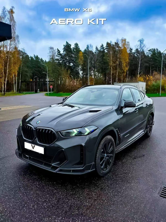 BMW X5 M60i xDrive50e x/sDrive40i G05 (Fits Both Pre-LCI & LCI) 2020-ON & X5M X5MC F95 (Fits Both Pre-LCI & LCI) 2020-ON & X6 M60I xDrive40i G06 (Fits Pre-LCI & LCI) 2020-ON & X6M X6MC F96 (Fits Pre-LCI & LCI) 2020-ON with Aftermarket Parts - PT Side Skirts Pre-preg Pre-preg Carbon Fiber from Ventus Veloce