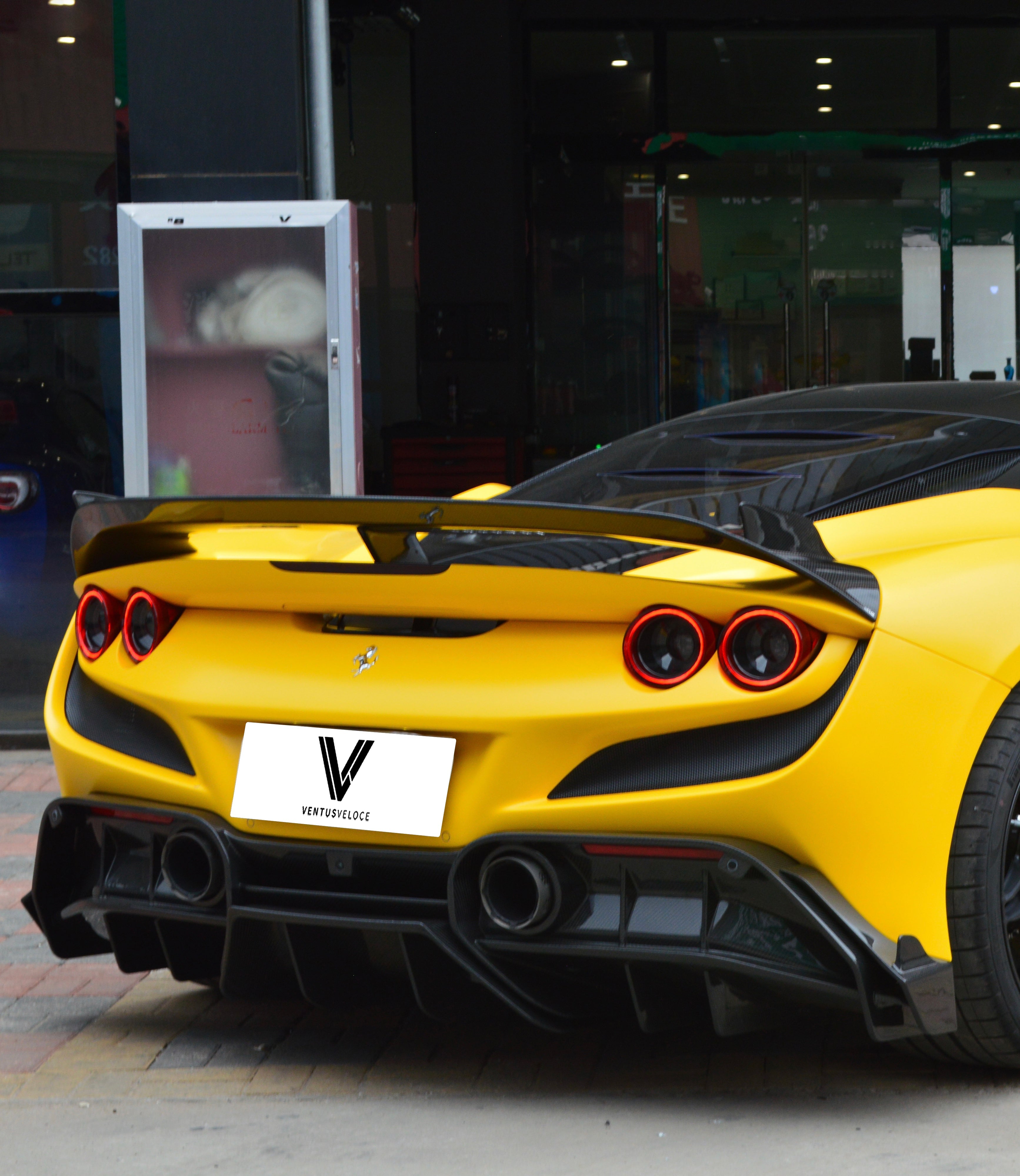 Ferrari F8 Performance Rear Ferrari F8 Tributo Spider Aftermarket Parts - Ventus Veloce Rear ...