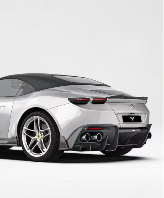 Ferrari Roma Coupe 2020 2021 2022 2023 2024 & Spider 2023 2024 2025 2026 with Aftermarket Parts - Rear Diffuser Carbon Fiber from Ventus Veloce