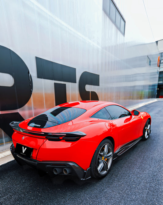 Ferrari Roma Coupe 2020 2021 2022 2023 2024 with Aftermarket Parts - Rear Lip Spoiler Carbon Fiber from Ventus Veloce