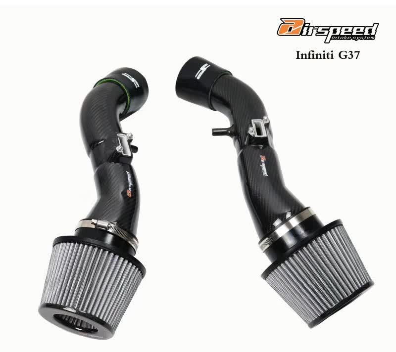 Infiniti G37 3.7L 2008-2013 & Q60 3.7L 2014-2015 with Aftermarket Parts - Pre-preg Carbon Fiber Air Intake Systems from Ventus Veloce