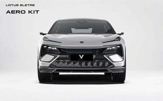 Lotus Eletre 2023 2024 with Aftermarket Parts - PK Style Front Bumper Outer & Inner Trim Pre-preg Carbon Fiber from Ventus Veloce
