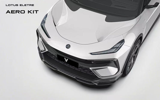 Lotus Eletre 2023 2024 with Aftermarket Parts - PK Style Front Lip Pre-preg Carbon Fiber from Ventus Veloce