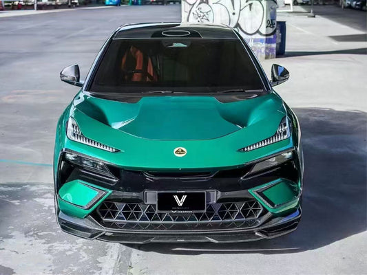 Lotus Eletre 2023 2024 with Aftermarket Parts - PK Style Front Lip Pre-preg Carbon Fiber from Ventus Veloce