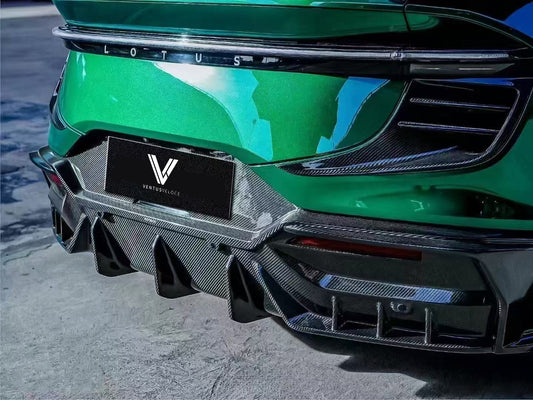 Lotus Eletre 2023 2024 with Aftermarket Parts - PK Style Rear Vent Trim Pre-preg Carbon Fiber from Ventus Veloce