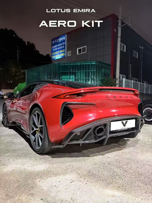Lotus Emira 3.6 V6 2.0 Four-cylinder 2022-ON with Aftermarket Parts - Rear Diffuser Pre-preg Carbon Fiber from Ventus Veloce