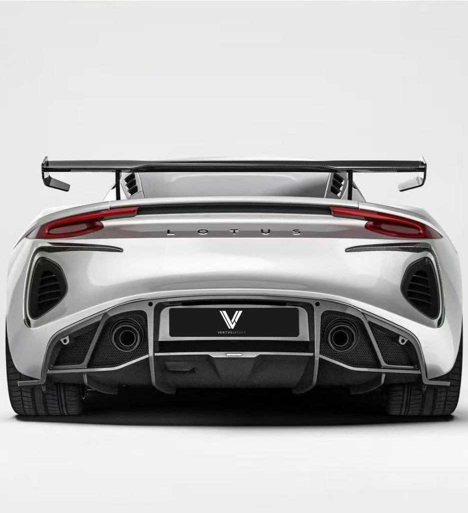 Lotus Emira 3.6 V6 2.0 Aftermarket Parts Ventus Veloce Rear Diffuser ...