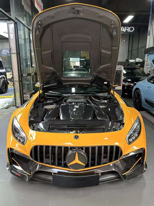 Mercedes Benz AMG GT Base GTS GTC GTR Pro 2014 2015 2016 2017 2018 2019 2020 2021 with Aftermarket Parts - Engine Cover Pre-preg Carbon Fiber from Ventus Veloce