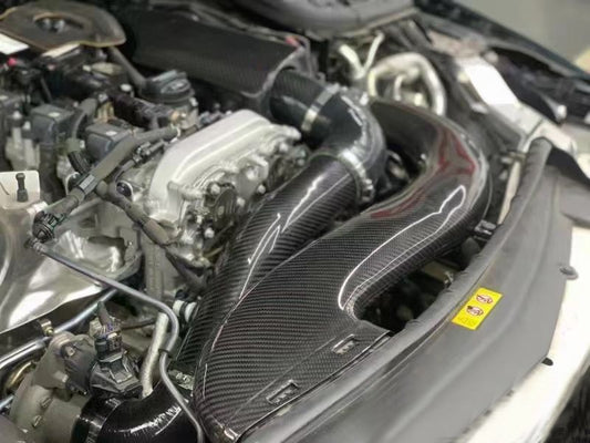 Mercedes Benz CLS300 C257 2019 2020 2021 2022 2023 with Aftermarket Parts - Air Intake Systems Pre-preg Carbon Fiber from Ventus Veloce
