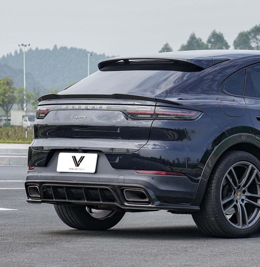 Porsche Cayenne 9Y0 9Y0.1 9Y0.2 Coupe 9Y3 9Y3.1 9Y3.2 Base/S/Turbo/E-Hybrid 2019-ON with Aftermarket Parts - Rear Diffuser Pre-preg Carbon Fiber from Ventus Veloce