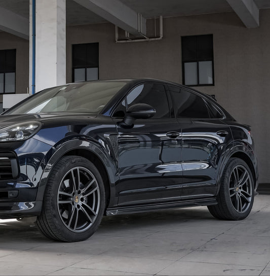 Porsche Cayenne 9Y0 9Y0.1 9Y3 9Y3.1 Base/S (fitment not suitable for bumpers with sport design package) 2019 2020 2021 2022 2023 with Aftermarket Parts - Wheel Arches & Door Molding Pre-preg Carbon Fiber from Ventus Veloce