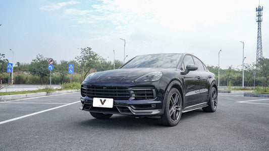 Porsche Cayenne 9Y0 9Y0.1 9Y3 9Y3.1 Base/S (fitment not suitable for bumpers with sport design package) 2019 2020 2021 2022 2023 with Aftermarket Parts - Wheel Arches & Door Molding Pre-preg Carbon Fiber from Ventus Veloce