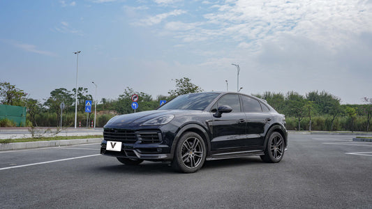 Porsche Cayenne 9Y0 9Y0.1 9Y0.2 Coupe 9Y3 9Y3.1 9Y3.2 Base/S/Turbo/E-Hybrid 2019-ON with Aftermarket Parts - Side Skirts Pre-preg Carbon Fiber from Ventus Veloce