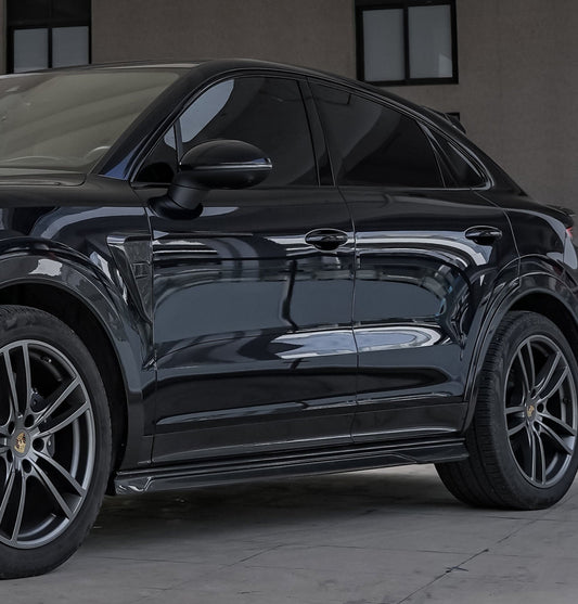 Porsche Cayenne 9Y0 9Y0.1 9Y0.2 Coupe 9Y3 9Y3.1 9Y3.2 Base/S/Turbo/E-Hybrid 2019-ON with Aftermarket Parts - Side Skirts Pre-preg Carbon Fiber from Ventus Veloce