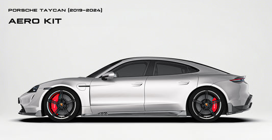 Porsche Taycan & Cross Turismo Base/4/4S/GTS/Turbo/Turbo S 2020 2021 2022 2023 2024 with Aftermarket Parts - Side Skirts Pre-preg Carbon Fiber from Ventus Veloce