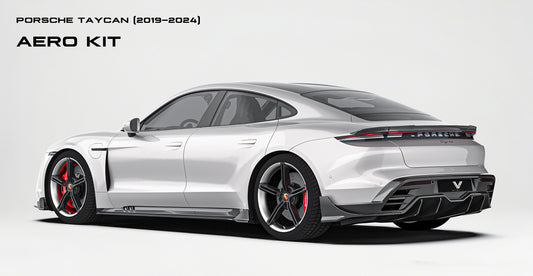 Porsche Taycan & Cross Turismo Base/4/4S/GTS  2020 2021 2022 2023 2024 with Aftermarket Parts - Rear Diffuser Pre-preg Carbon Fiber from Ventus Veloce