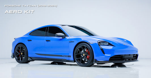 Porsche Taycan & Cross Turismo Base/4/4S/GTS  2020 2021 2022 2023 2024 with Aftermarket Parts - Front Lip Pre-preg Carbon Fiber from Ventus Veloce