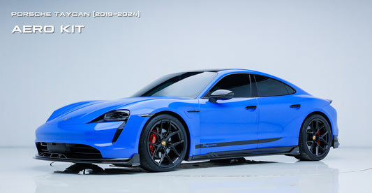 Porsche Taycan & Cross Turismo Base/4/4S/GTS/Turbo/Turbo S 2020 2021 2022 2023 2024 with Aftermarket Parts - Side Skirts Pre-preg Carbon Fiber from Ventus Veloce