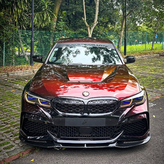 BMW 3 Series M340i 330i G20 G21 Pre-LCI 2019 2010 2021 2022 with Aftermarket Parts - Front Bumper & Lip PP from Yofer USA