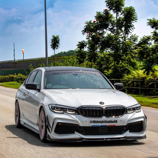 BMW 3 Series M340i 330i G20 G21 Pre-LCI 2019 2010 2021 2022 with Aftermarket Parts - Front Bumper & Lip PP from Yofer USA