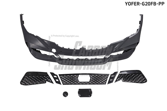 BMW 3 Series M340i 330i G20 G21 Pre-LCI 2019 2010 2021 2022 with Aftermarket Parts - Front Bumper & Lip PP from Yofer USA