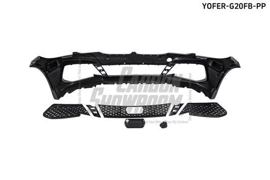 BMW 3 Series M340i 330i G20 G21 Pre-LCI 2019 2010 2021 2022 with Aftermarket Parts - Front Bumper & Lip PP from Yofer USA