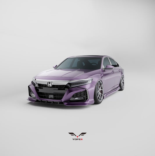 Honda Accord 10th Gen Pre-facelift 2018-2020 with Aftermarket Parts - Front Bumper PP from Yofer USA
