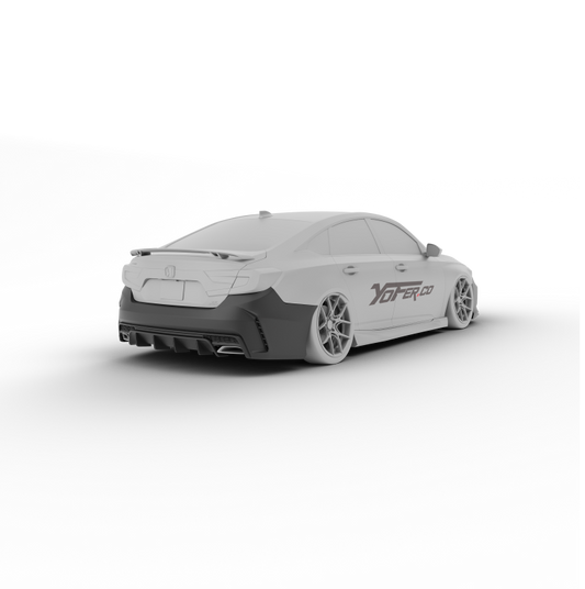 Honda Accord 10th 10.5th Gen 2018-2022 with Aftermarket Parts - Rear Bumper PP from Yofer USA