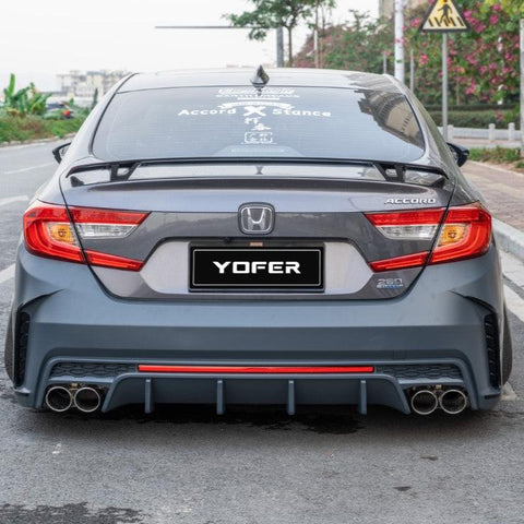 Honda Accord 10th 10.5th Gen 2018-2022 with Aftermarket Parts - Rear Bumper PP from Yofer USA
