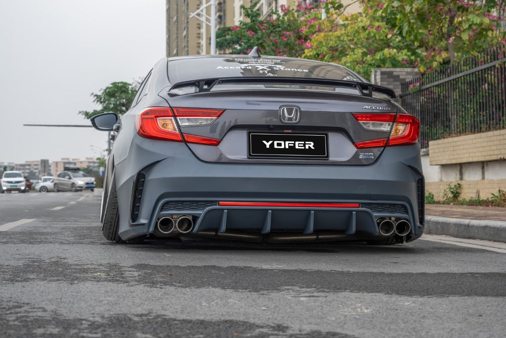 Honda Accord 10th 10.5th Gen 2018-2022 with Aftermarket Parts - Rear Bumper PP from Yofer USA
