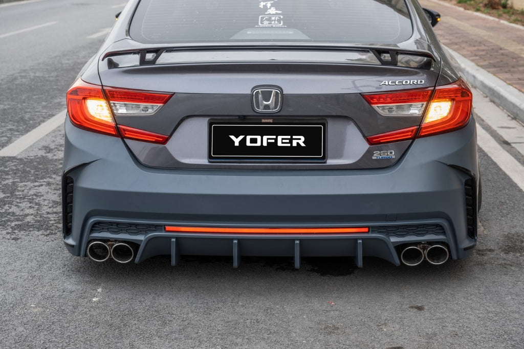 Honda Accord 10th 10.5th Gen 2018-2022 with Aftermarket Parts - Rear Bumper PP from Yofer USA
