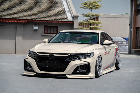 Honda Accord 10th Gen Pre-facelift 2018-2020 with Aftermarket Parts - Front Bumper PP from Yofer USA
