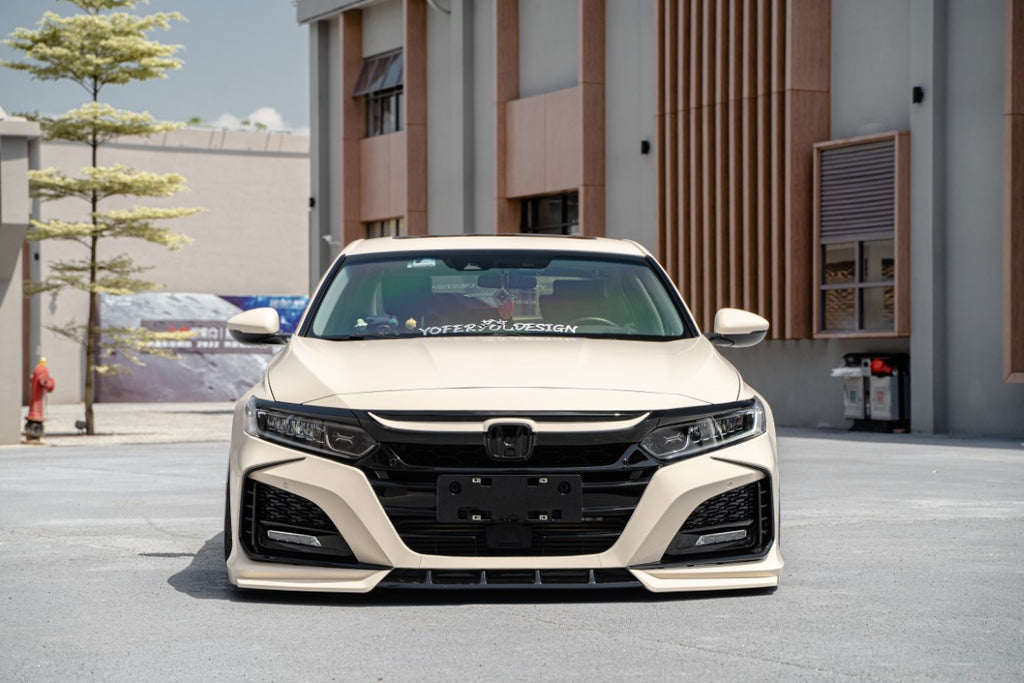 Honda Accord 10th Gen Pre-facelift 2018-2020 with Aftermarket Parts - Front Bumper PP from Yofer USA
