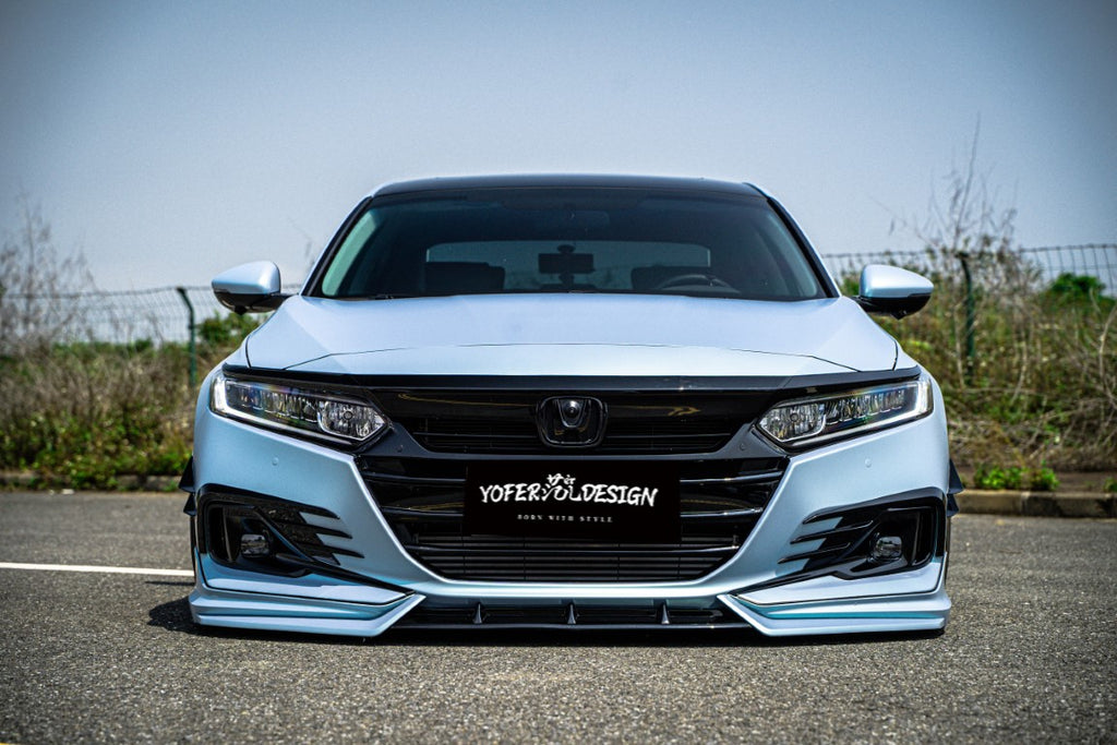 Honda Accord 10th 10.5th Gen 2018-2022 with Aftermarket Parts - Front Bumper Canards ABS from Yofer USA
