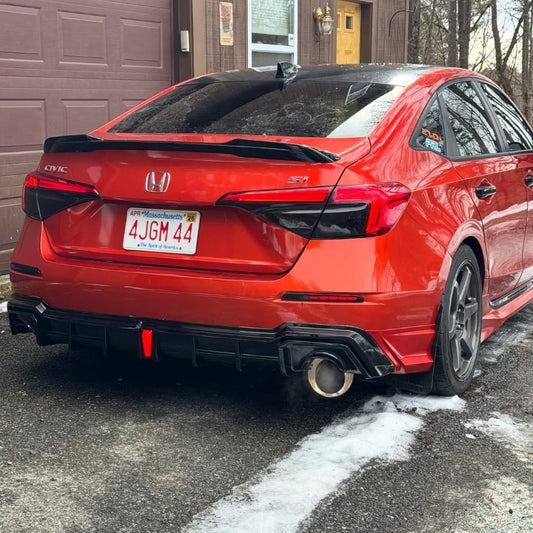 Honda Civic 11th Gen FE1 FE2 FE4 2022-ON with Aftermarket Parts - Rear Diffuser & Canards PP from Yofer USA