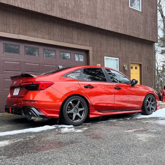 Honda Civic 11th Gen FE1 FE2 FE4 2022-ON with Aftermarket Parts - Rear Diffuser & Canards PP from Yofer USA