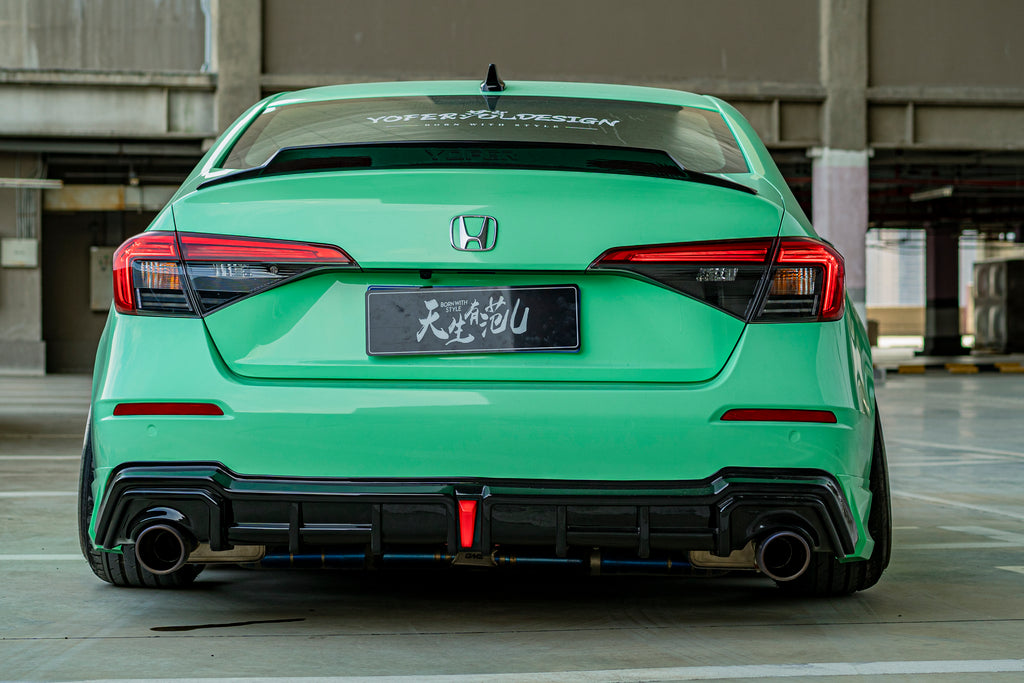 Honda Civic 11th Gen FE1 FE2 FE4 2022-ON with Aftermarket Parts - V1 Style Rear Spoiler ABS from Yofer USA