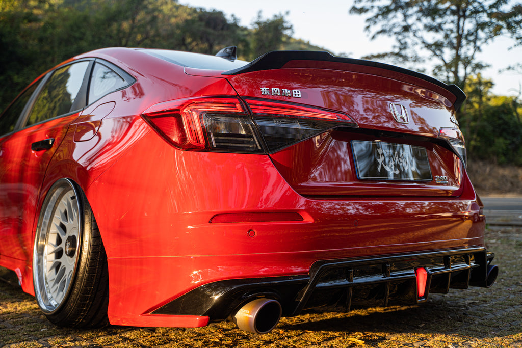 Honda Civic 11th Gen FE1 FE2 FE4 2022-ON with Aftermarket Parts - Rear Diffuser PP from Yofer USA